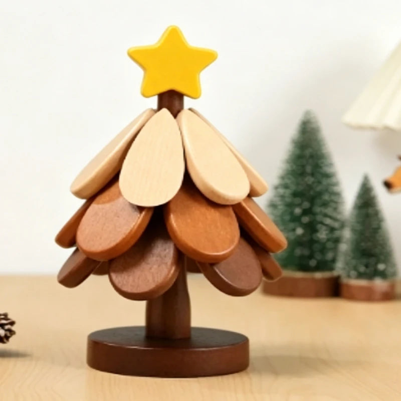 tapis isolant bois brillant rond décoration arbre étoile cerf noël soucoupe fleur lampe étagère