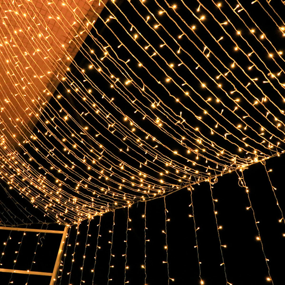 guirlande lumineuse led 100m 800 led blanc chaud moderne décoration noël extérieure fête nouvelle