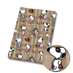 étiquettes snoopy dessin animé rose bleu vert marron peinture sport hiver chasse coton polyester
