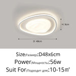 plafonnier led moderne blanc rectangulaire ovale nuage sans télécommande