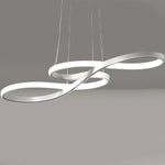 Suspension lumineuse moderne or blanc noir contemporain fixée chaînes