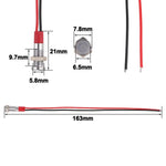 voyants led étanches métal argent rouge 110v 220v vis moderne industrielle