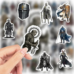 sticker armure chevalier épée bouclier adhésif vinyle transparent moderne diy scrapbooking journal portable téléphone