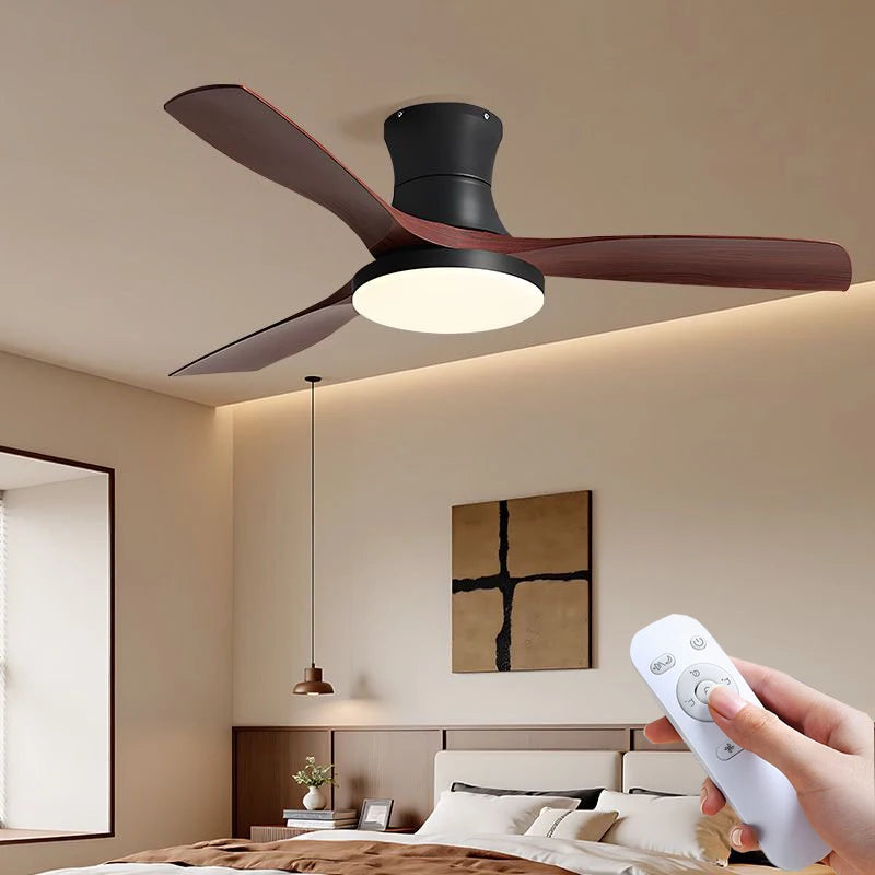 ventilateur moderne 42 52 pouces vitesses télécommande led noir marron doré blanc
