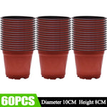 pots semis plastique rouge moderne perforés plantes pots fleurs jardinerie culture