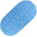 tapis bain bleu clair relief drainage moderne ventouses 24x16 pouces