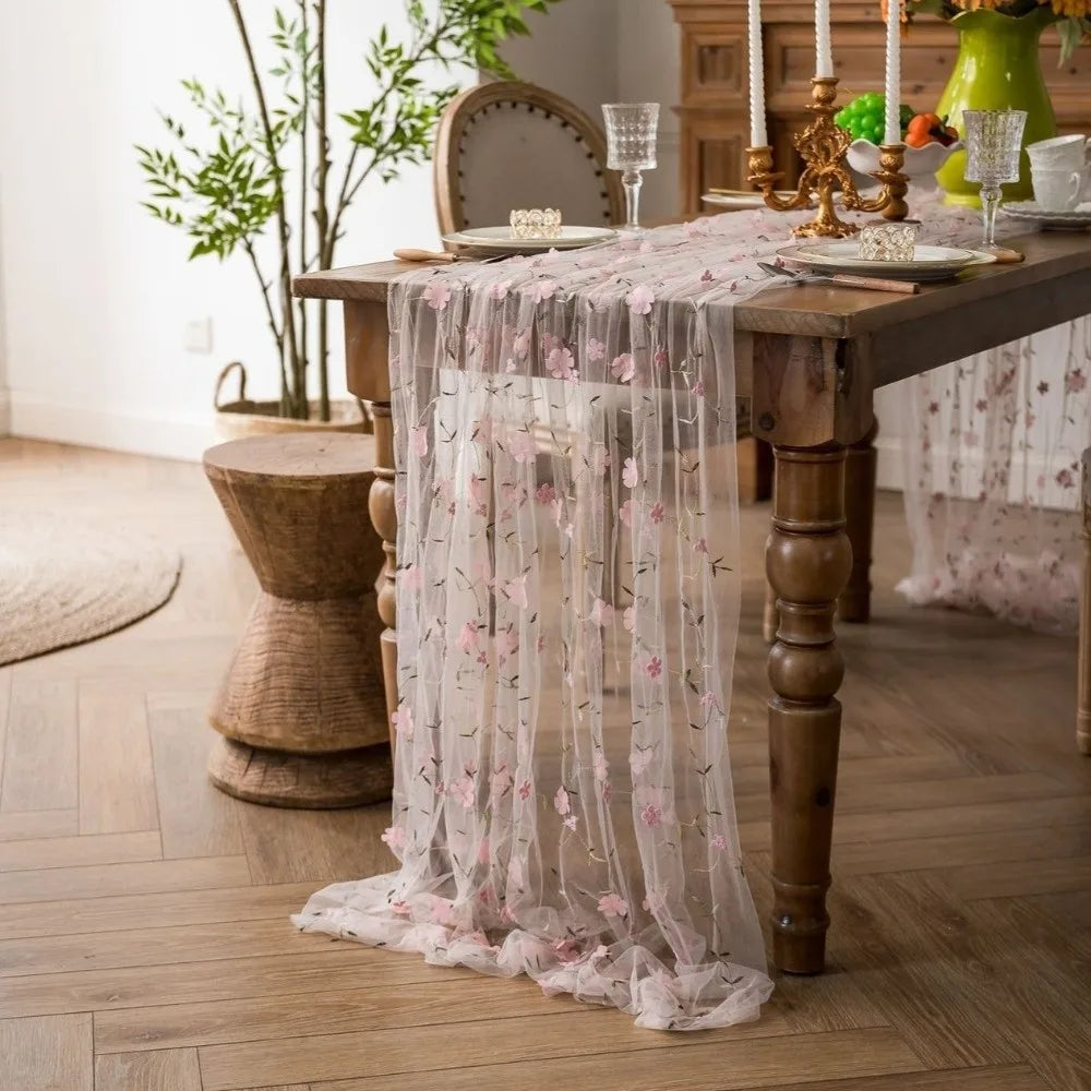 serviette table transparente fleurs dorées violet rose clair romantique mariage décoration anniversaire saint valentin