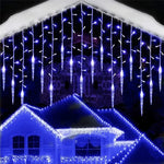 guirlande lumineuse icicles multicolore moderne violet jaune bleu blanc contrôleur connecteur
