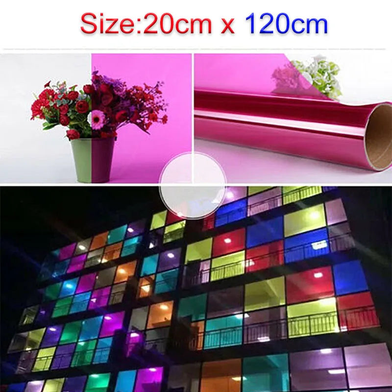 films verre adhésifs transparents multicolores moderne orange violet vert jaune rouge bleu