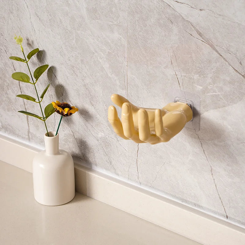 porte savon main décorative adhésif mural savons bijoux organisateur salle bain original sculptural chambre