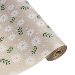 tapis sol decoratif eva beige bleu clair fleurs blancs feuilles vertes kitchen drawer mat