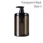 savon liquide flacon noir blanc transparent pompe rechargeable moderne bouteille large ouverture 300ml 500ml