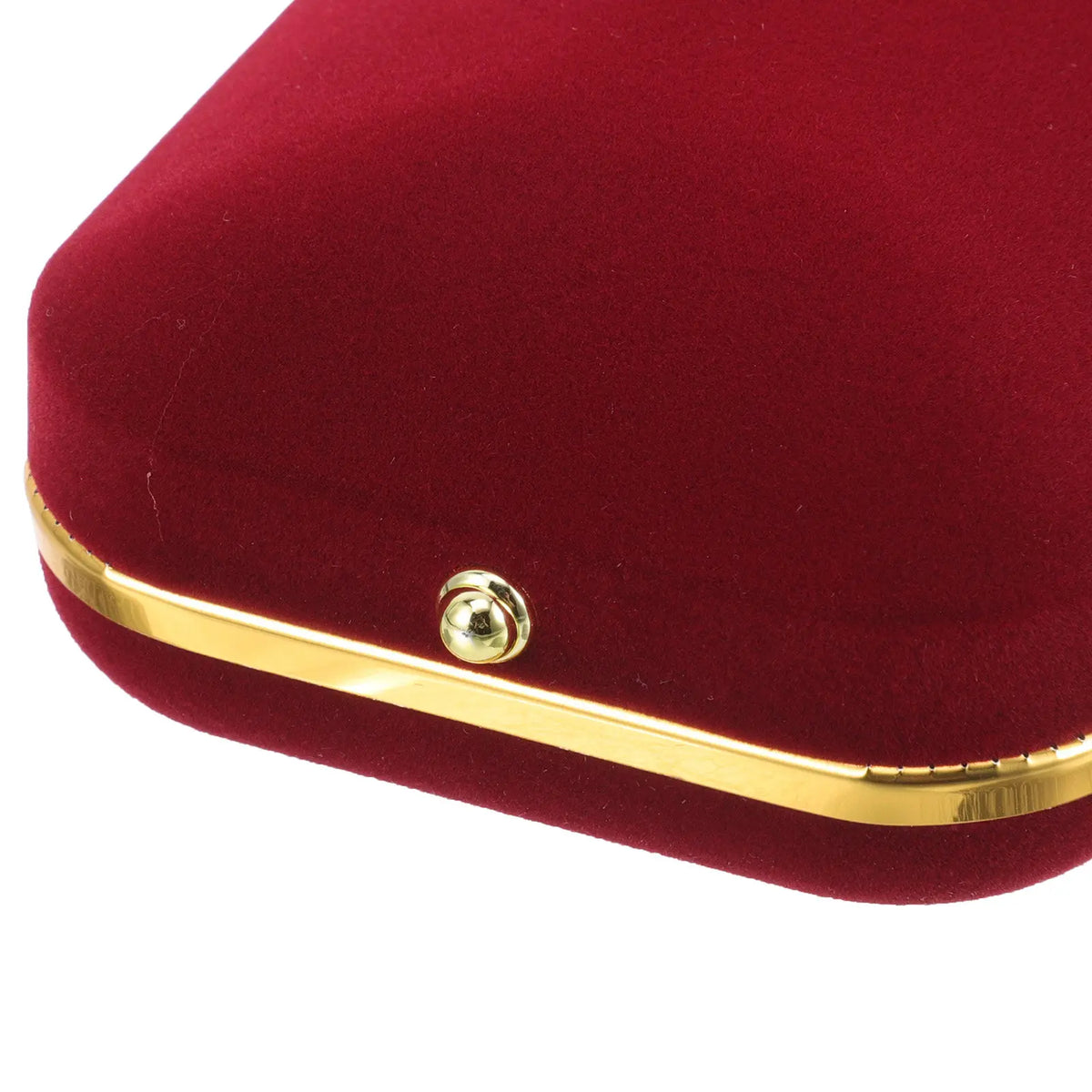 boîte bijoux velours rouge classique organisateur colliers rangement bagues oreilles