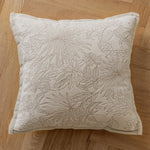 housse coussin carré motif floral doré 100% polyester 45x45cm décoration maison élégant