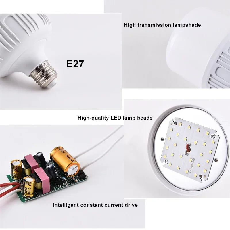 ampoule led e27 blanc moderne grille refroidissement 50000 heures 15w 20w 30w 40w 50w