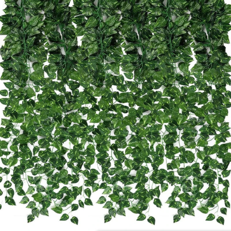 guirlande artificielle feuilles vertes vigne soie extérieur moderne décoration chambre mariage fête prénuptiale suspendue