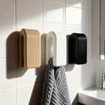 porte serviettes mural adhésif moderne rayures verticales beige blanc noir