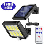 lampe solaire murale détecteur mouvement 18 led ip65 étanche moderne clips câble jardin rue