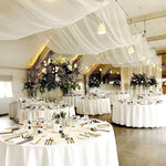 rideau transparent moderne blanc motifs floraux événements anniversaires fêtes mariage