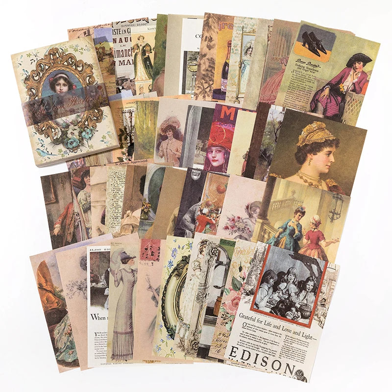 papier decoratif vintage fleurs papillons lettrage mariage noel anniversaire romantique beige vert rose bleu