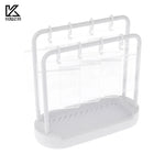 porte bijoux moderne blanc poches transparentes support bijoux ornement décoration chambre blanc