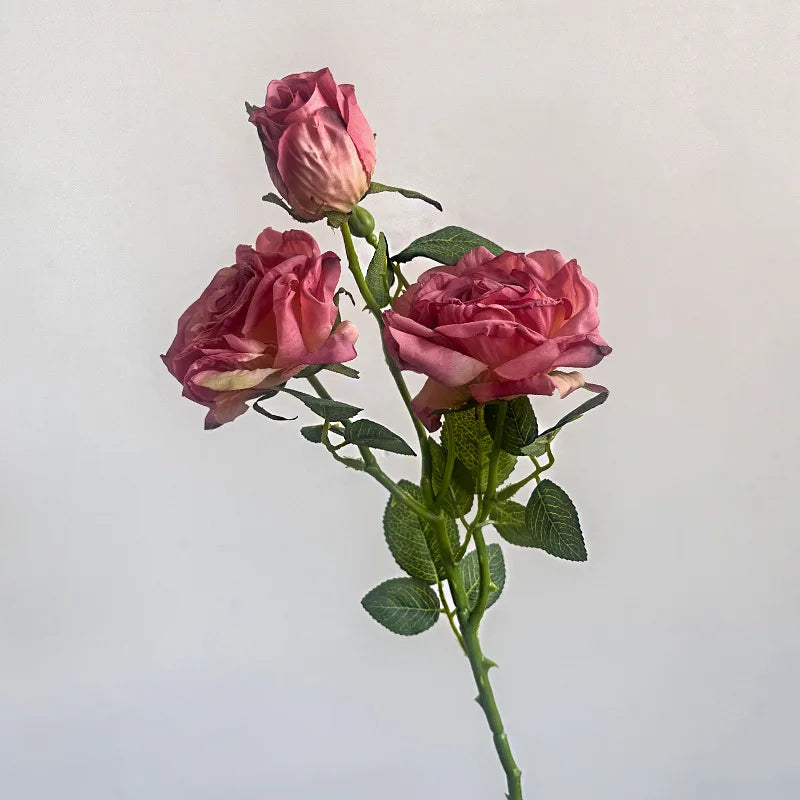 bouquet roses artificielles fleurs soie décoratives mariage anniversaire intérieur decoration
