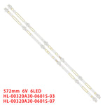 bande lumineuse led blanc moderne connecteurs câbles boutons 6v 6led 572mm