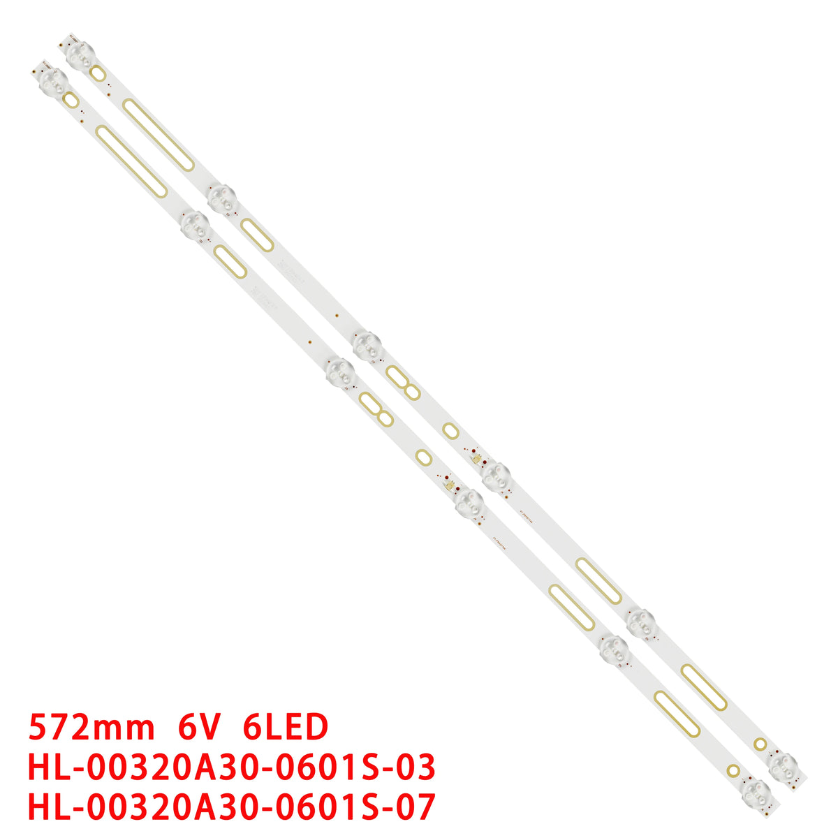 bande lumineuse led blanc moderne connecteurs câbles boutons 6v 6led 572mm