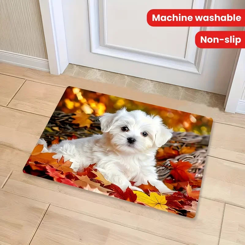 tapis d'entrée moderne anti dérapant maneki neko chats motifs bienvenue salon chambre