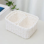 paniers rangement tissés osier gris noir beige blanc modernes rustiques multifonctionnels rangement organisation