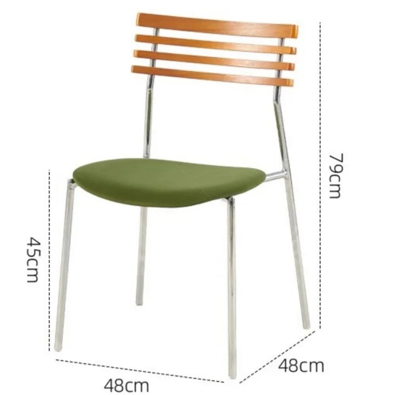 chaise salle manger moderne tissu uni chrome verrière maison vintage bois massif inoxydable