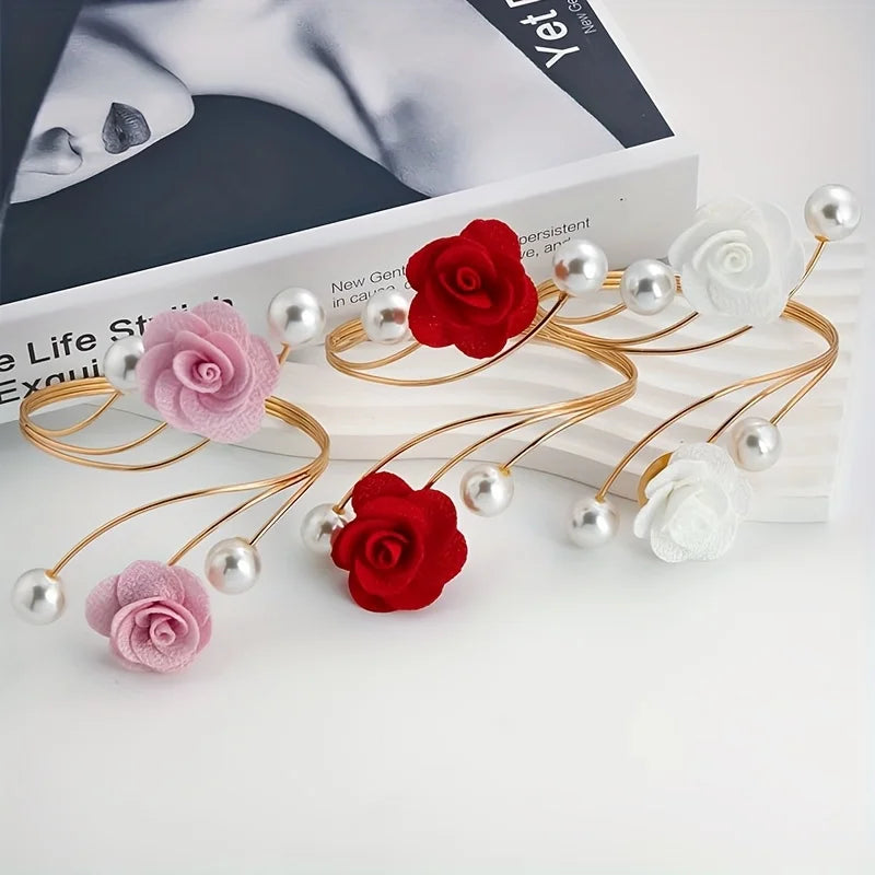 Accessoires fenêtre clips roses décor rouge élégant fixations rideaux