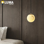 suspension lumineuse moderne marbrée dorée chambre salon éclairage haute qualité