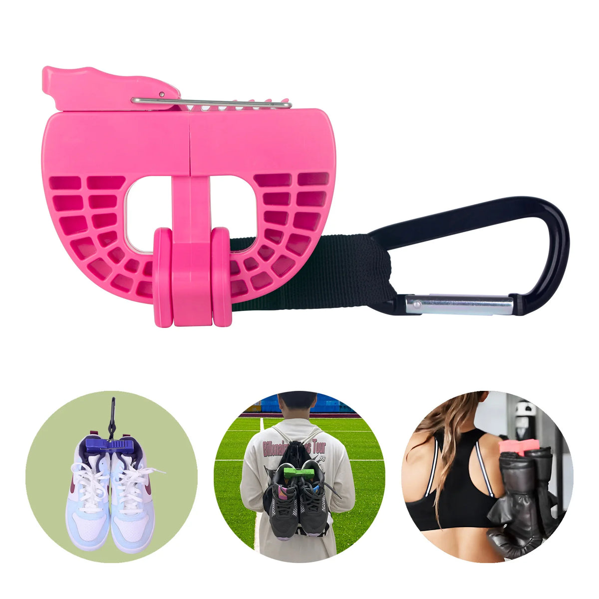 clips chaussures multifonctionnels noir blanc bleu vert orange rose violet pratiques pochettes serrage non