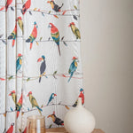 rideau oiseaux colorés moderne polyester opaque maison chambre salon