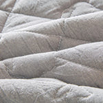 lit queen quilté gris clair moderne confortable 180x200cm lavable machine