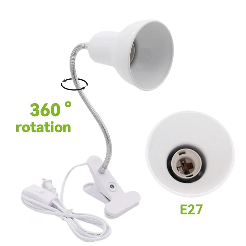 lampe moderne lampe pince réglable hauteur blanc minimaliste prise us