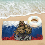 serviette plage ours musclé absorption rapide séchage rapide polyester coton motifs abstraits contemporains