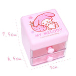 boîtes bijoux dessins animés hello kitty my melody cinnamoroll kawaii poignées blanches rose blanc