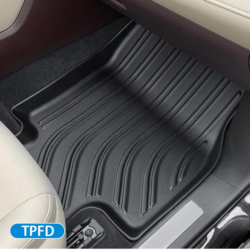 tapis sol voiture toyota highlander 2020 2026 noir rayures horizontales clips all weather full