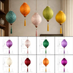 lanternes traditionnelles imprimées fleurs dorées opaques couleurs vives tissu anniversaire noël fêtes