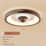 ventilateur led moderne marron blanc contrôle télécommande ailes grille ventilation