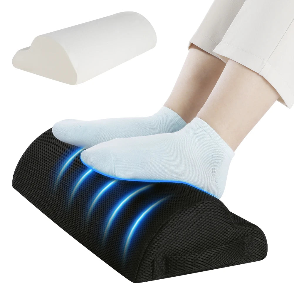 coussin repos pieds noir maille mousse ergonomique moderne maison salon gaming