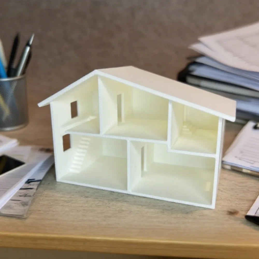 décoration intérieure moderne miniature maison blanche sans électricité