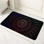 tapis sol mandala géométrique boho noir bleu vert rouge jaune or