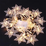guirlande lumineuse flocons neige étoiles multicolore blanc rouge vert bleu décoration noël festive chambre