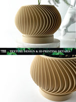 cache pot moderne rayures verticales couleur beige biodégradable pla durable écologiqueintérieur