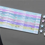 rubans décoratifs fleurs cerisier papier origami étoiles rose blanc bleu vert bricolage fête
