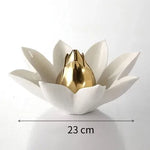 décoration murale céramique fleurs branches dorées argentées blanc contemporain objet déco intérieur
