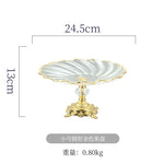 support fruits or noir rayures dorées classique baroque fourchette couteau hauteur 13cm